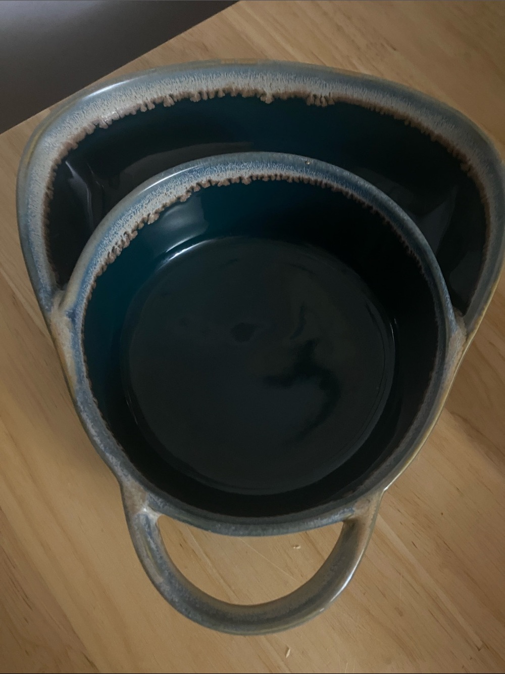 Teal Ltd stoneware Dip and Chip Serving Set